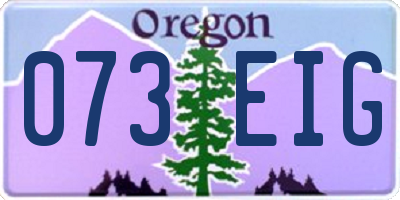 OR license plate 073EIG