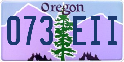 OR license plate 073EII