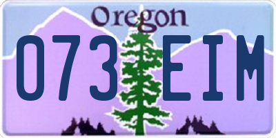 OR license plate 073EIM