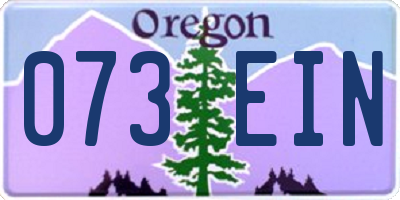 OR license plate 073EIN