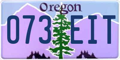 OR license plate 073EIT