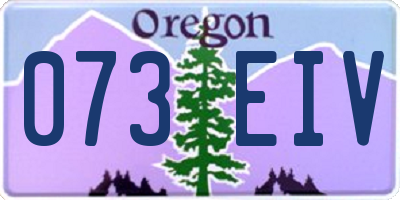 OR license plate 073EIV