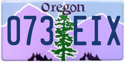 OR license plate 073EIX