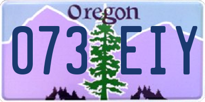 OR license plate 073EIY