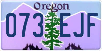 OR license plate 073EJF