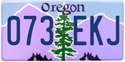 OR license plate 073EKJ