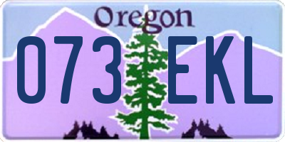 OR license plate 073EKL