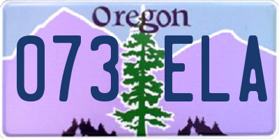 OR license plate 073ELA