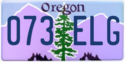 OR license plate 073ELG