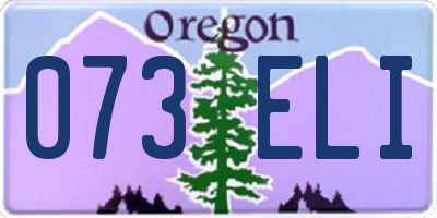 OR license plate 073ELI