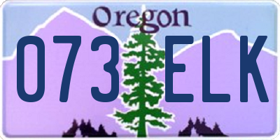 OR license plate 073ELK