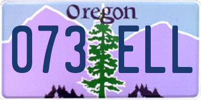 OR license plate 073ELL
