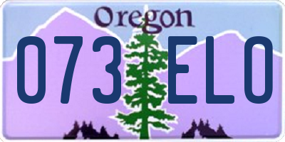 OR license plate 073ELO