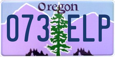 OR license plate 073ELP