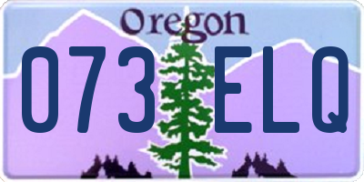 OR license plate 073ELQ