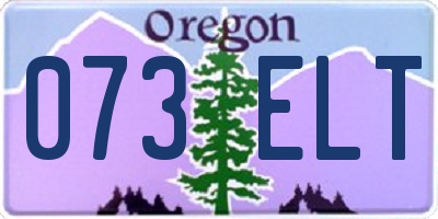 OR license plate 073ELT
