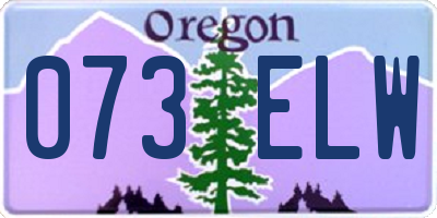 OR license plate 073ELW