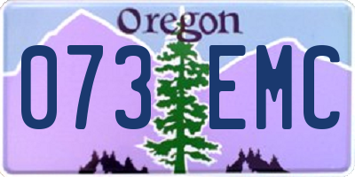 OR license plate 073EMC