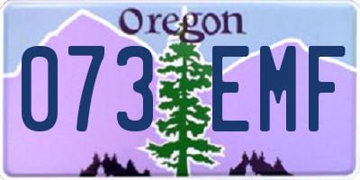 OR license plate 073EMF