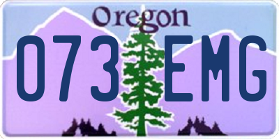 OR license plate 073EMG