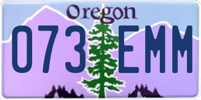 OR license plate 073EMM