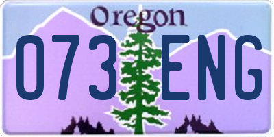 OR license plate 073ENG