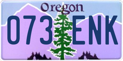 OR license plate 073ENK