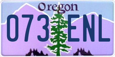 OR license plate 073ENL