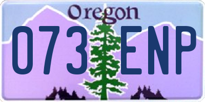 OR license plate 073ENP
