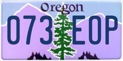 OR license plate 073EOP