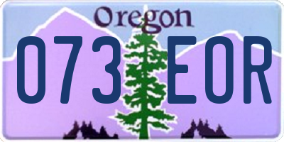 OR license plate 073EOR