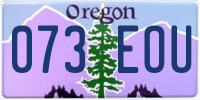 OR license plate 073EOU