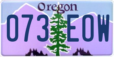 OR license plate 073EOW