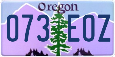 OR license plate 073EOZ