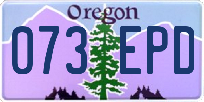 OR license plate 073EPD