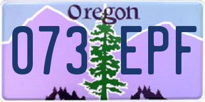 OR license plate 073EPF