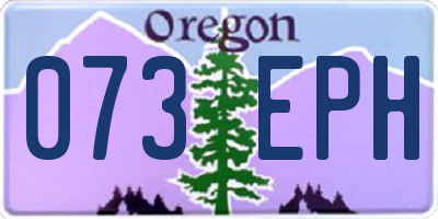 OR license plate 073EPH