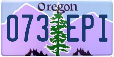 OR license plate 073EPI