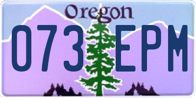 OR license plate 073EPM