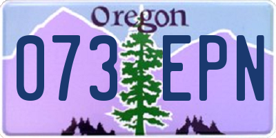OR license plate 073EPN