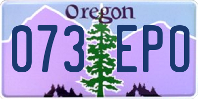 OR license plate 073EPO
