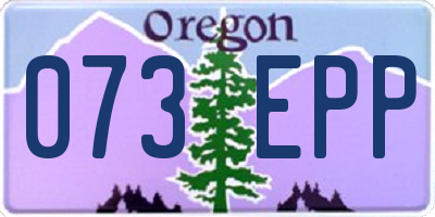 OR license plate 073EPP