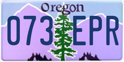 OR license plate 073EPR