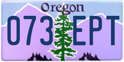 OR license plate 073EPT