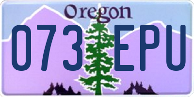 OR license plate 073EPU