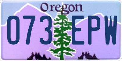 OR license plate 073EPW