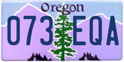 OR license plate 073EQA