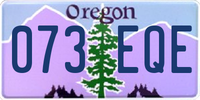 OR license plate 073EQE