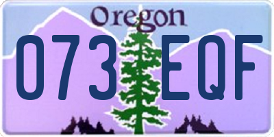 OR license plate 073EQF