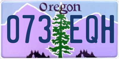 OR license plate 073EQH